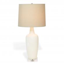 Port 68 LPAS-162-02 - Ryan Table Lamp, 1-Light, Cream, Lucite Base, Beige Shade, 32"H LPAS-162-02