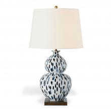 Port 68 LPAS-355-01 - Madcap Cottage Mill Reef Table Lamp, 1-Light, Indigo, White, Off-White Shade, 30"H LPAS-355-01