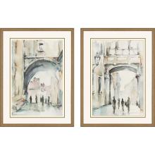 Paragon 13855 - Watercolor Arches I Framed Art, Set of 2, Gray, Silver Frame Color, 24"W 13855