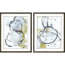 Paragon 13874 - Swirled Framed Art, Set of 2, Gray, Black Frame Color, 24"W 13874