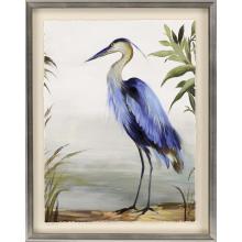 Paragon 14220 - Blue Heron Framed Art, Blue, Silver Frame Color, 35"W 14220