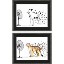 Paragon 14330 - Change My Spots Framed Art, Set of 2, Black, Black Frame Color, 30"W 14330