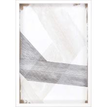 Paragon 14337 - Chevron I Framed Art, Gray, White Frame Color, 26"W 14337