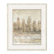 Paragon 14453 - Peaceful Forest I Framed Art, Gray, White Frame Color, 34"W 14453