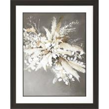 Paragon 14664 - Light Leaves I Framed Art, Gray, Brown Frame Color, 42"W 14664