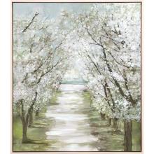 Paragon 14893 - Blossom Pathway Canvas, White, White Frame Color, 38"W 14893