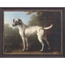 Paragon 14907 - Grey Spotted Hound Framed Art, Brown, Brown Frame Color, 46"W 14907