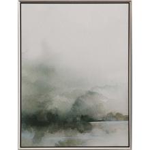 Paragon 14908 - Heavy Fog I Canvas, Green, Silver Frame Color, 38"W 14908