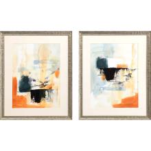 Paragon 14956 - Seria Framed Art, Set of 2, Orange, Silver Frame Color, 27"W 14956