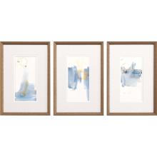 Paragon 14960 - Above the Horizon I Framed Art, Set of 3, Blue, Gold Frame Color, 13"W 14960