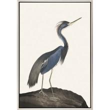 Paragon 15082 - Great Heron I Canvas, Blue, Silver Frame Color, 34"W 15082