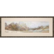 Paragon 15109 - Focused Fields - Breeze Framed Art, Gray, Brown Frame Color, 58"W 15109