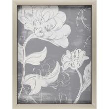 Paragon 15114 - Grayscale Garden I Framed Art, Gray, Silver Frame Color, 27"W 15114