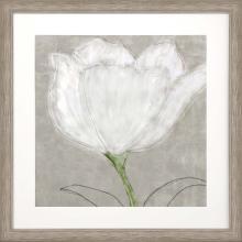 Paragon 15140 - Winter's Petal I Framed Art, White, Silver Frame Color, 42"W 15140