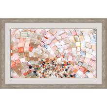 Paragon 15252 - Decision I Framed Art, Brown, Pink, Silver Frame Color, 52"W 15252