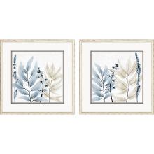 Paragon 15411 - Dusk and Dawn Framed Art, Set of 2, Blue, White Frame Color, 27"W 15411