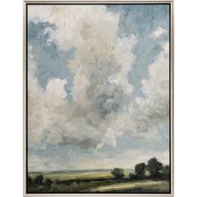 Paragon 15494 - Gathering Clouds Canvas, Beige, Silver Frame Color, 38"W 15494