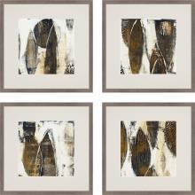 Paragon 15665 - Down to Earth Framed Art, Set of 4, Brown, Silver Frame Color, 20"W 15665