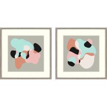 Paragon 15812 - Sherbet Framed Art, Set of 2, Pink, Silver Frame Color, 27"W 15812