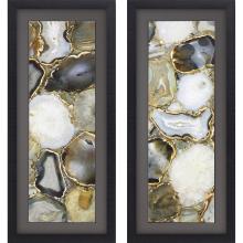 Paragon 15846 - Agate Framed Art, Set of 2, Gray, Black Frame Color, 19"W 15846