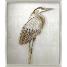 Paragon 22112 - Crane 1 Framed Art, Gray, Silver Frame Color, 52"W 22112