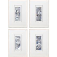 Paragon 22616 - Clearview Framed Art, Set of 4, Blue, White Frame Color, 16"W 22616