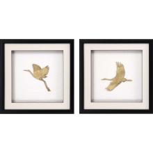 Paragon 22621 - Flight of Gold I Framed Art, Set of 2, Gold Leaf, Black Frame Color, 27"W 22621