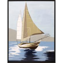 Paragon 22636 - Sail the Seas I Canvas, Blue, Black Frame Color, 38"W 22636