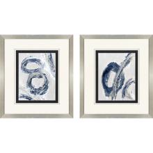 Paragon 22675 - Breakdown Framed Art, Set of 2, Blue, Silver Frame Color, 28"W 22675