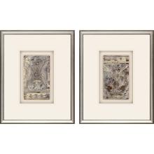 Paragon 22722 - Relic Framed Art, Set of 2, Silver Leaf, Silver Frame Color, 18"W 22722