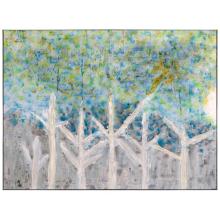 Paragon 22732 - Mystic Forest Canvas, Blue, White Frame Color, 60"W 22732