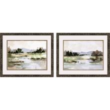 Paragon 31018 - Autumn Stream Framed Art, Set of 2, Green, Brown Frame Color, 32"W 31018