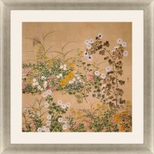 Paragon 31030 - Flowering Plants Framed Art, Brown, Gold Frame Color, 42"W 31030