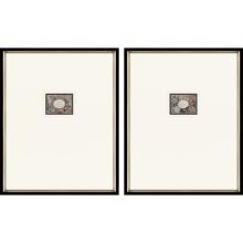 Paragon 31033 - Lion Intaglio Framed Art, Set of 2, Beige, Black Frame Color, 20"W 31033