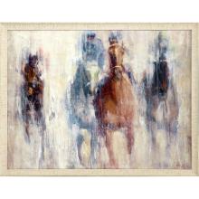 Paragon 31085 - Derby Framed Art, Blue, White Frame Color, 43"W 31085