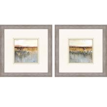 Paragon 3182 - Antique Contemporary Framed Art, Set of 2, Gray, Brown, Silver Frame Color, 26"W 3182