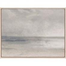 Paragon 3772 - Pastel Seascape II Framed Art, Gray, White Frame Color, 42"W 3772