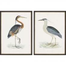 Paragon 3782 - Herons Framed Art, Set of 2, Gray, Black, Black Frame Color, 22"W 3782