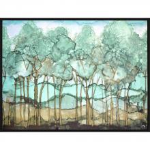 Paragon 4124 - Green Tree Grove Framed Art, Green, Black Frame Color, 49"W 4124