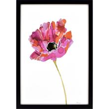 Paragon 4421 - Vivid Flower I Framed Art, Pink, Black Frame Color, 27"W 4421