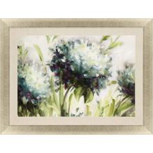 Paragon 6078 - Hydrangea Field Framed Art, Green, Gold Frame Color, 45"W 6078