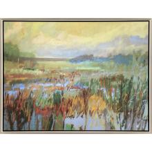 Paragon 6813 - Marsh in May Canvas, Green, Silver Frame Color, 50"W 6813