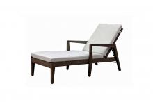 Ratana FN54420ASG-FO5115 - Lucia Adjustable Lounger, Canvas, Ash Gray Frame, 28.5"W FN54420ASG-FO5115