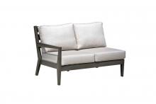 Ratana FN54452ASG-L-FO5115 - Lucia Sectional 2-Seater Left Arm, Canvas, Ash Gray Frame, 51.5"W FN54452ASG-L-F