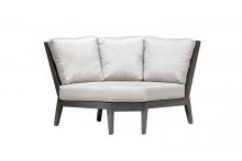 Ratana FN54453ASG-V-FO5115 - Lucia Sectional Corner, Canvas, Ash Gray Frame, 58.5"W FN54453ASG-V-FO5115