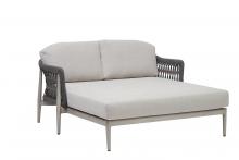 Ratana FN60171LPR-FO5115 - Coconut Grove Daybed, Canvas, Pearl Frame, Lithium Pearl Durastrap, 58.5"W FN601