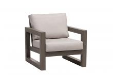 Ratana FN64301PGR-FO5115 - Milano Club Chair, Canvas, Pearl Gray Frame, 33.5"H FN64301PGR-FO5115