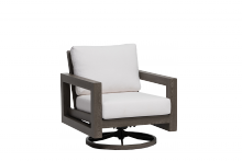 Ratana FN64368PGR-FO5115 - Milano Swivel Rocker, Canvas, Pearl Gray Frame, 33.5"H FN64368PGR-FO5115