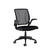 Humanscale W11BM10CF10----- - Diffrient World Task Chair, Black Seat, Black Monofilament Strip Mesh