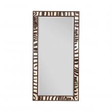 Maitland-Smith 8102-28 - Safari Floor Mirror, Zebra White & Black Hair on Hide Leather, 43"W 8102-28